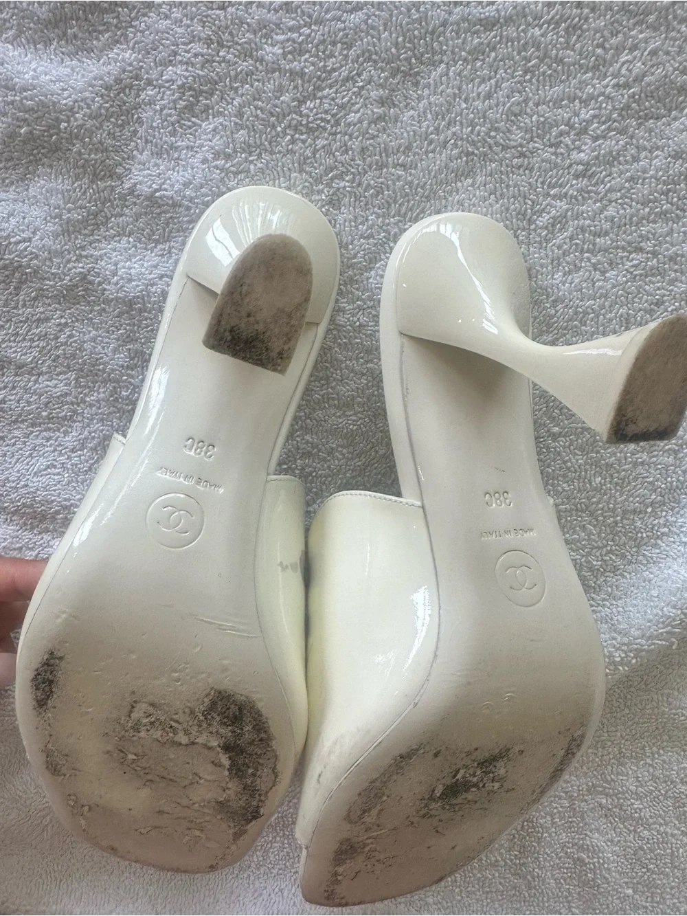 CHANEL Mules Patent Calfskin